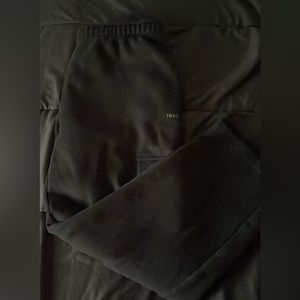 cozy fleece mega cargo sweatpant size large color black